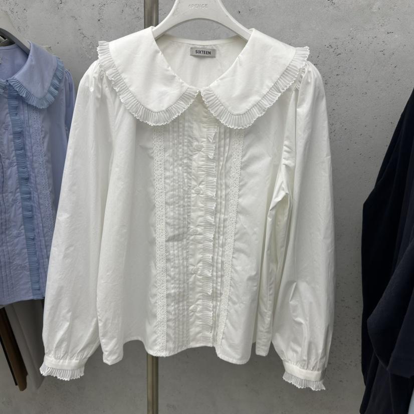 SIXTEEN韓國直郵實拍女士新品人氣時尚26春夏推薦襯衫蕾絲衫SIXTEEN襯衫/蕾絲衫