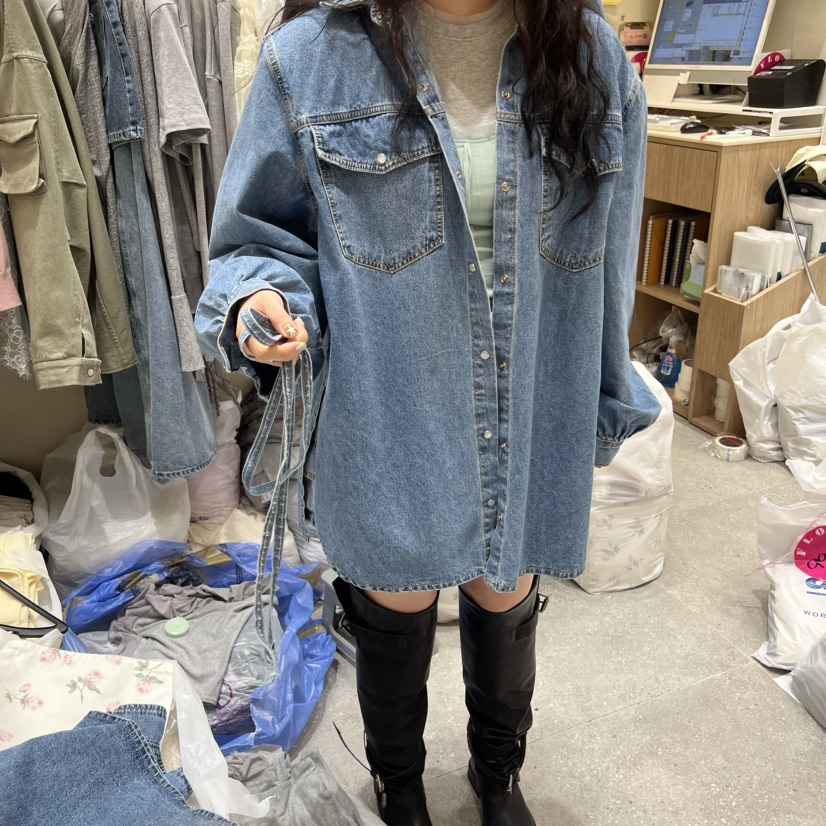 BY FLOW韓國直郵女士新品休閑26春夏人氣襯衫蕾絲衫系帶BY FLOW襯衫/蕾絲衫