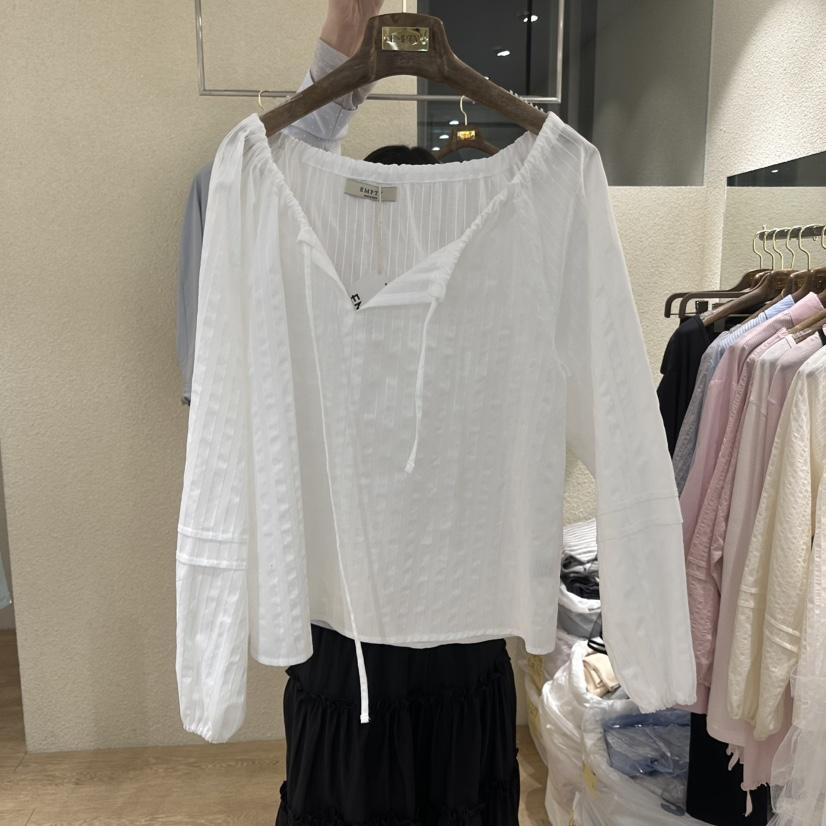 EMPTY韓國直郵女士新款休閑人氣熱賣職業時尚推薦襯衫蕾絲衫EMPTY襯衫/蕾絲衫