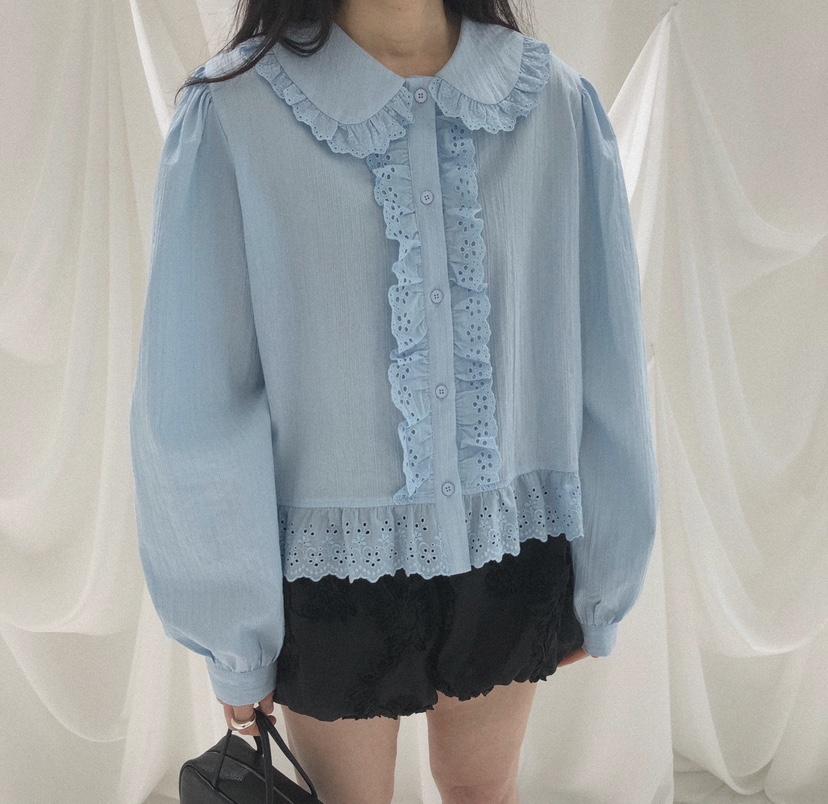 MELTED-P韓國東大門代購女士新款職業時尚熱賣襯衫蕾絲衫MELTED-P襯衫/蕾絲衫