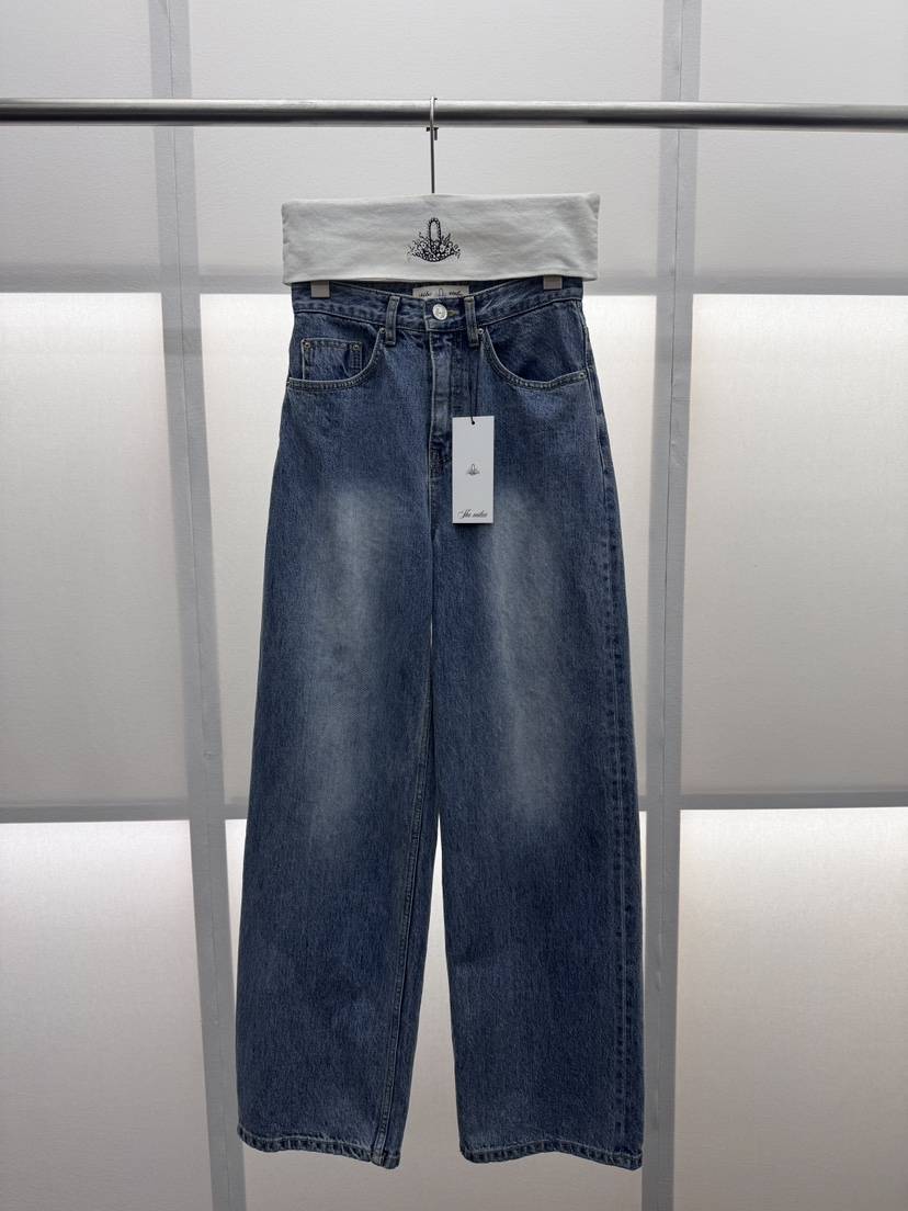 MILUI韓國直郵實拍女士新品休閑職業時尚人氣推薦熱賣牛仔褲MILUI牛仔褲