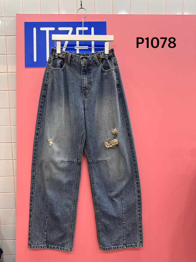 ITZEL韓國代購女裝新品時尚休閑真品26春夏熱賣職業牛仔褲ITZEL牛仔褲