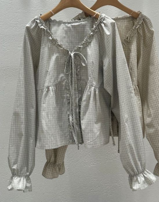 CRONG東大門代購女士新品熱賣26春夏休閑人氣時尚襯衫蕾絲衫CRONG襯衫/蕾絲衫