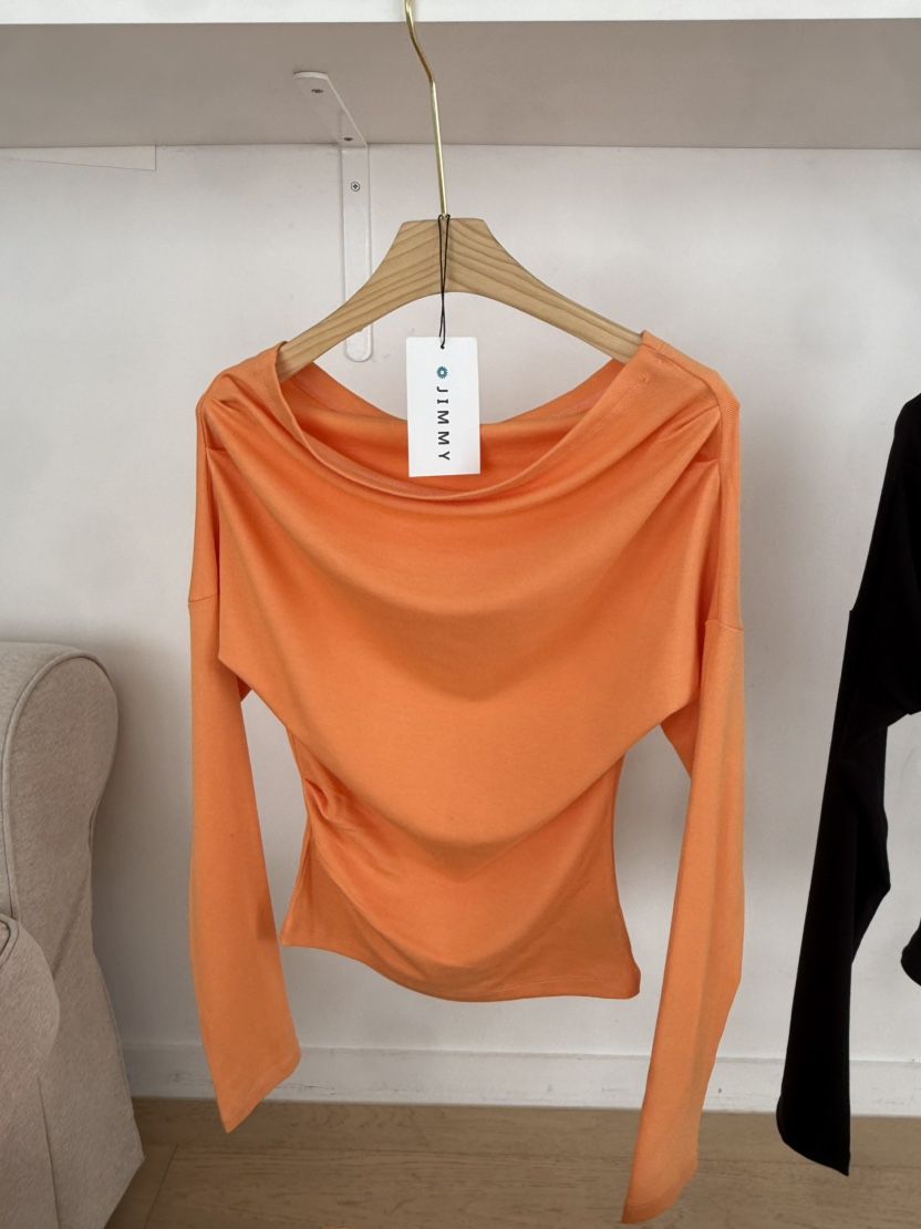 JIMMY韓國直郵女士新款26春夏推薦職業休閑時尚熱賣長袖T恤JIMMY/REMAKE長袖T恤