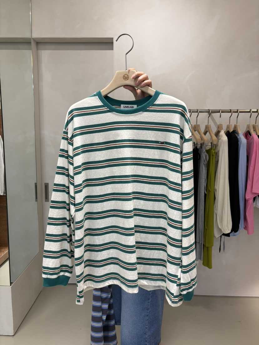 LIVE AID-P韓國直郵實拍女士新品推薦休閑時尚人氣長袖T恤LIVE AID-P長袖T恤