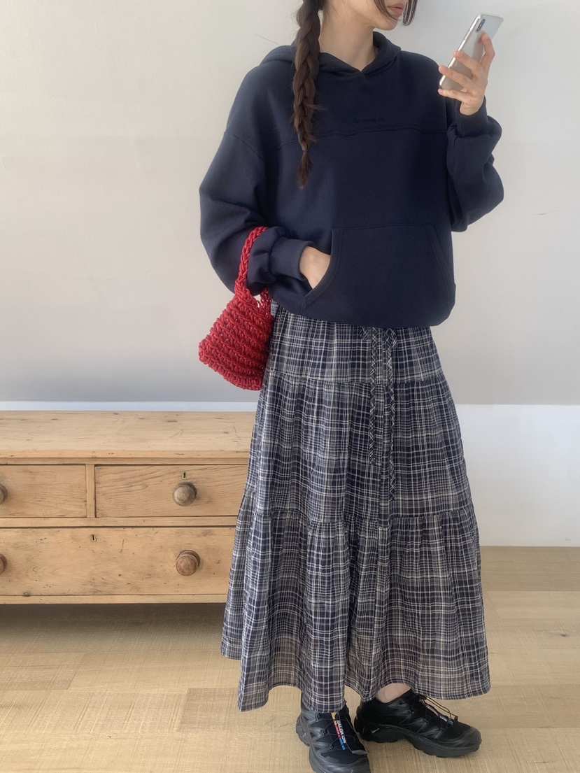 WOOD韓國直郵實拍女士新款休閑熱賣人氣26春夏推薦時尚長裙WOOD長裙