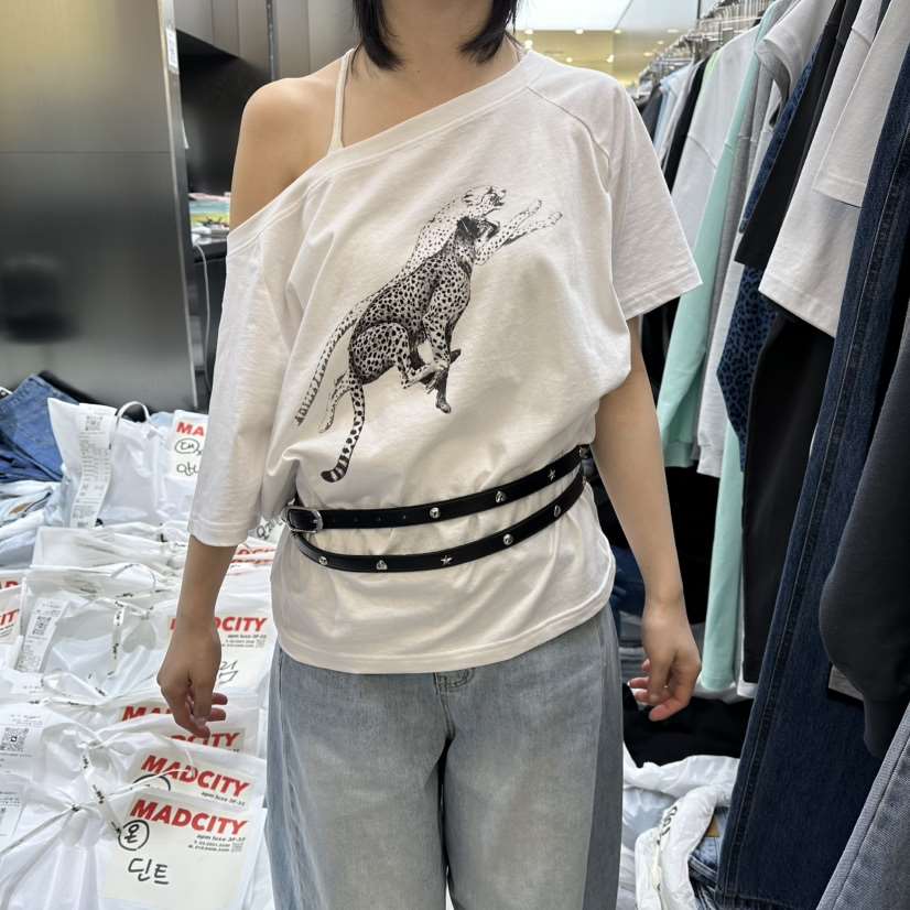 MADCITY/SAGAFURS東大門代購女士新品職業真品T恤不含腰帶MADCITY/SAGAFURST恤