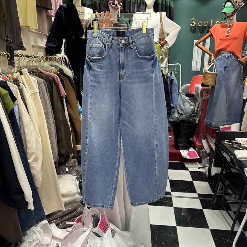 3COLOR韓國東大門代購女裝新款職業牛仔褲Three color牛仔褲