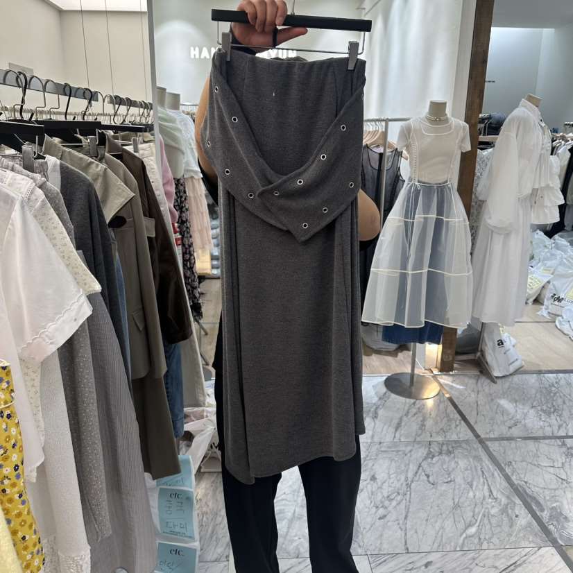 MOANA/ETC韓國直郵女裝新品人氣職業時尚熱賣長裙含腰帶MOANA/ETC長裙