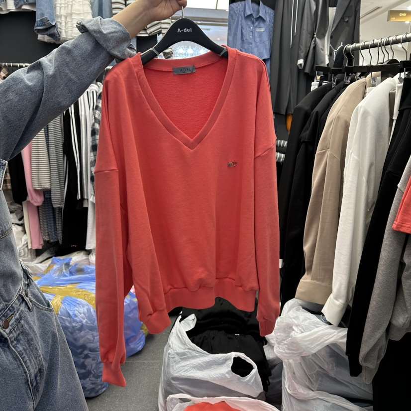 A-DEL東大門代購女士新品職業人氣26春夏休閑真品衛衣V領A-DEL衛衣