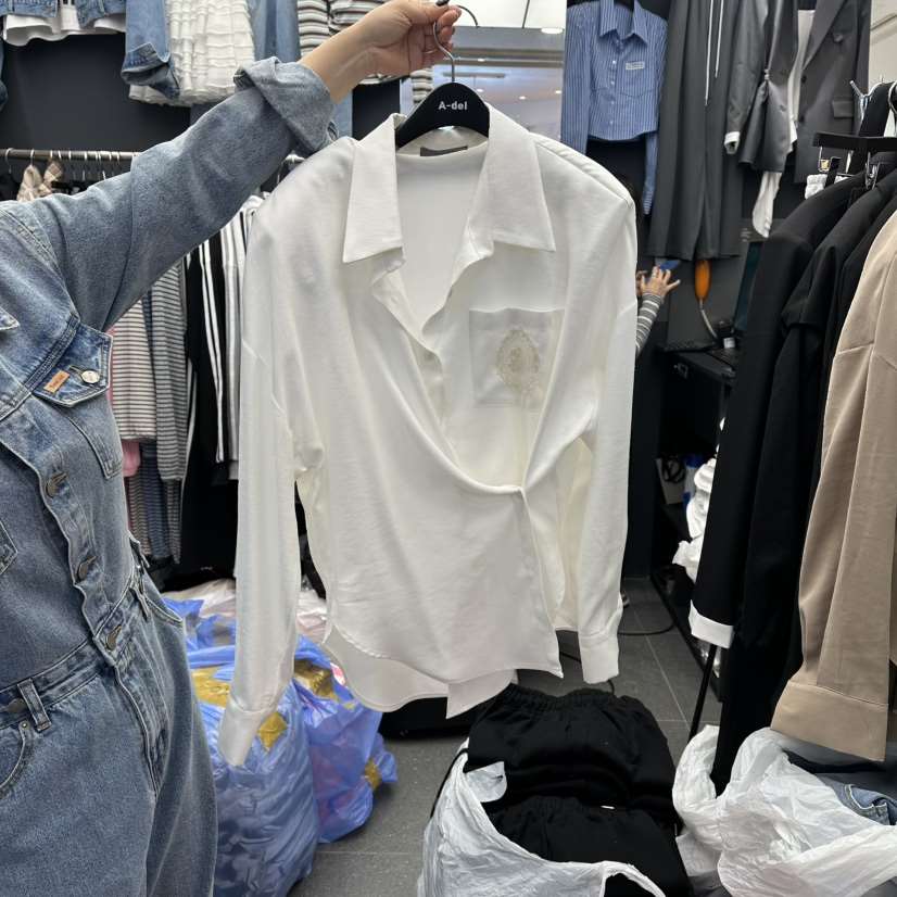 A-DEL韓國直郵實拍女士新品熱賣26春夏時尚推薦襯衫蕾絲衫A-DEL襯衫/蕾絲衫