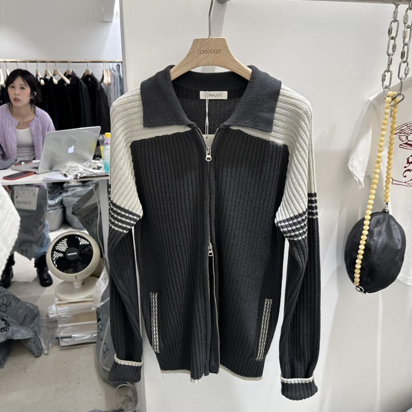 CONNAUGHT/DAILYJUD韓國代購女士新款推薦熱賣人氣毛衣拉鏈CONNAUGHT/DAILYJUD毛衣