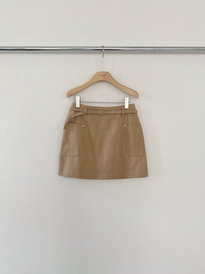 2ND GATE韓國東大門代購女裝新品熱賣人氣短裙含腰繩口袋2ND GATE短裙