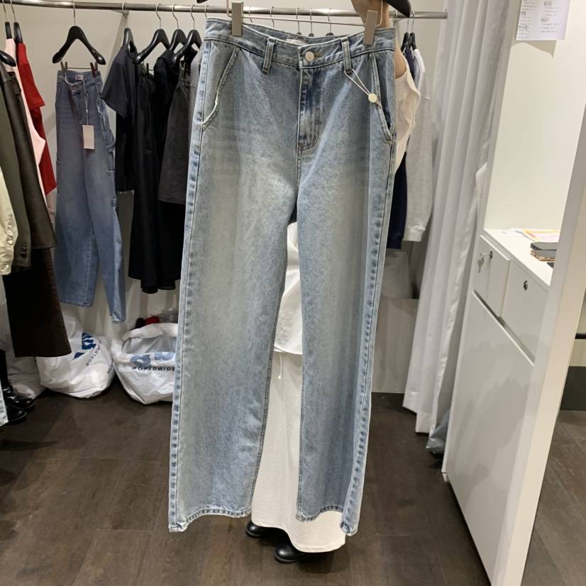 OURIN/THIS IS韓國直郵實拍女裝新品熱賣休閑牛仔褲水洗OURIN/THIS IS牛仔褲