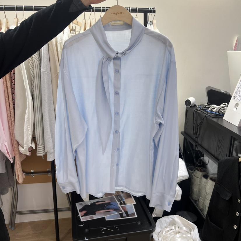 SPAGHETTI韓國東大門代購女裝新款推薦職業熱賣襯衫蕾絲衫spaghetti襯衫/蕾絲衫