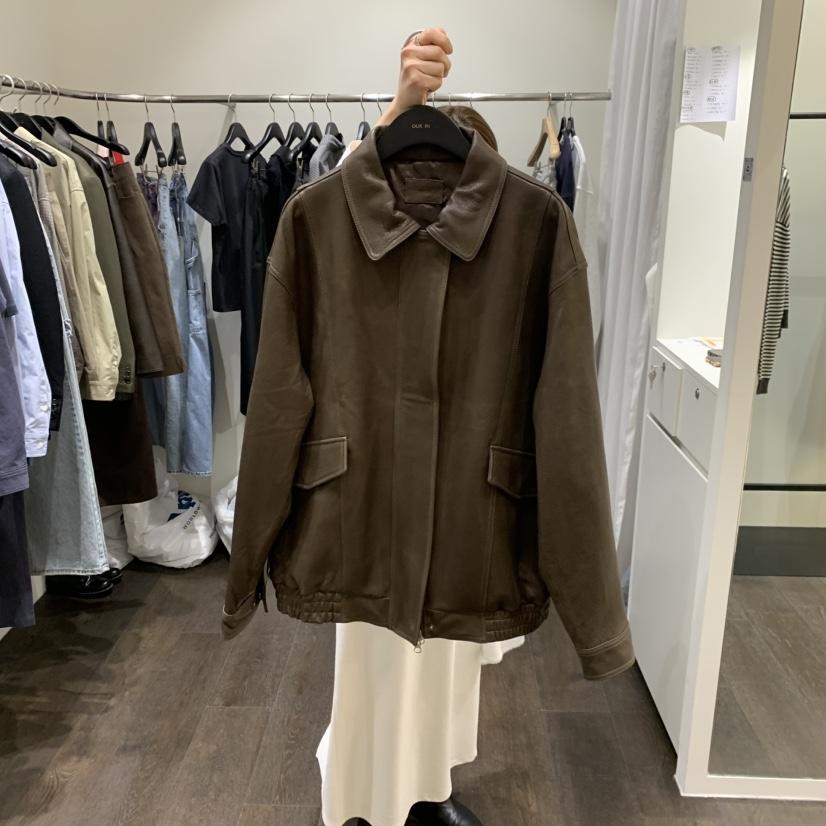 OURIN/THIS IS韓國東大門代購女裝新品26春夏休閑皮衣羊皮OURIN/THIS IS皮衣