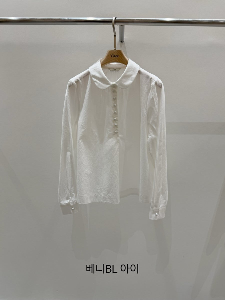 OREE韓國直郵實拍女裝新品熱賣人氣休閑職業26春夏襯衫蕾絲衫OREE襯衫/蕾絲衫