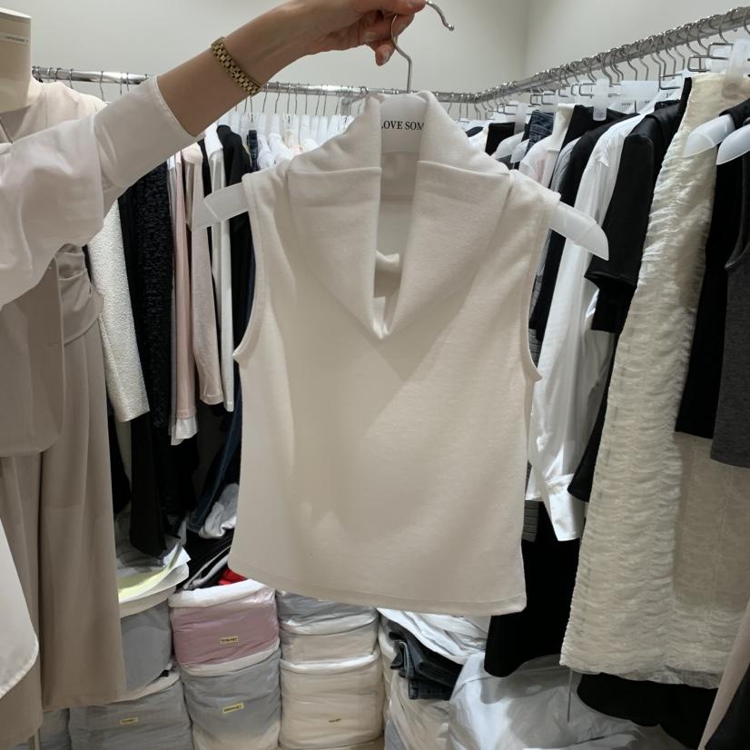 LOVE SOME韓國直郵女士新品休閑熱賣人氣推薦吊帶背心高領LOVE SOME吊帶/背心