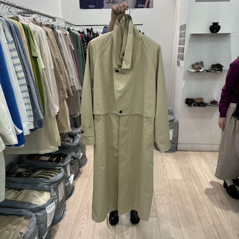 REIRAI韓國東大門代購女士新品職業人氣時尚長款風衣含腰帶Reirai長款風衣