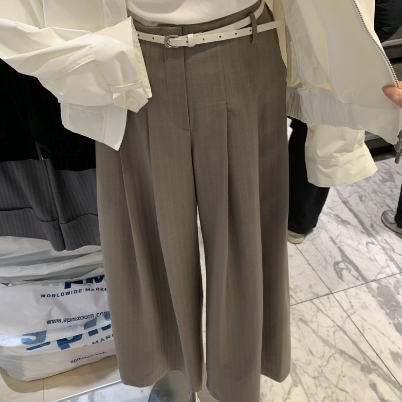 LOVE SOME韓國東大門直郵女裝新款職業休閑褲不含腰帶條紋LOVE SOME休閑褲