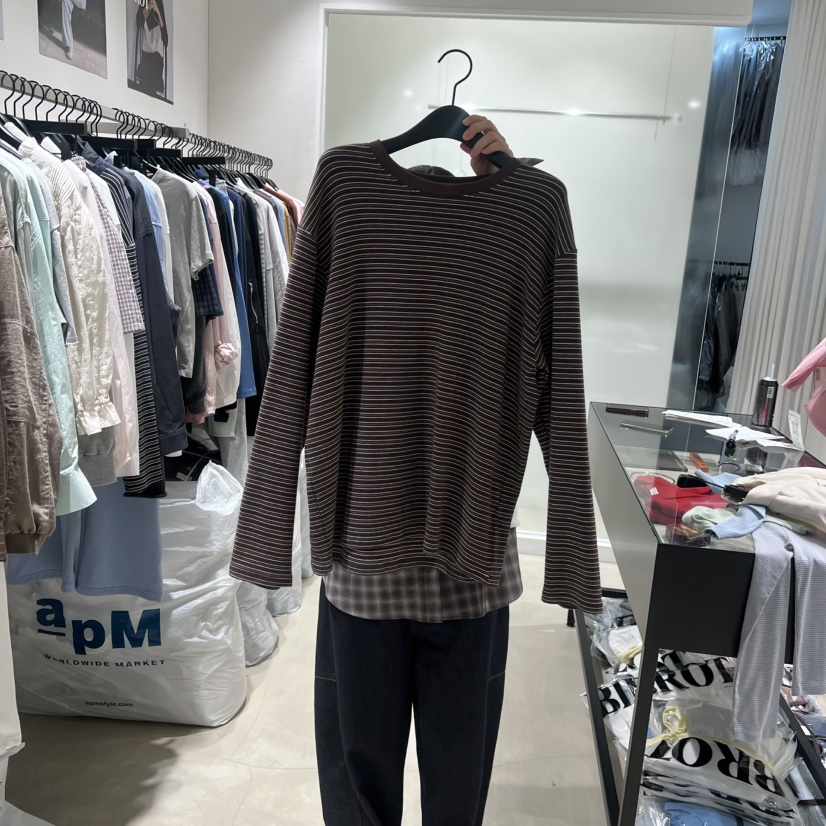 BROT韓國東大門直郵女裝新款人氣時尚推薦職業休閑長袖T恤BROT長袖T恤