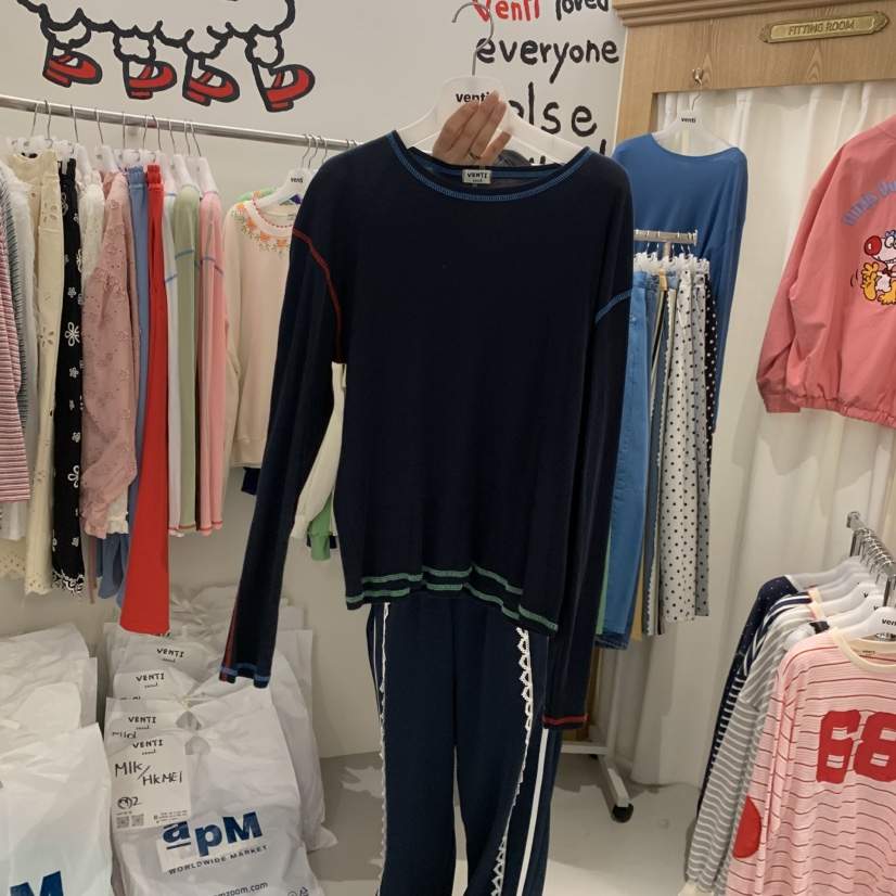 VENTI韓國直郵女士新款休閑26春夏熱賣人氣職業推薦長袖T恤VENTI長袖T恤