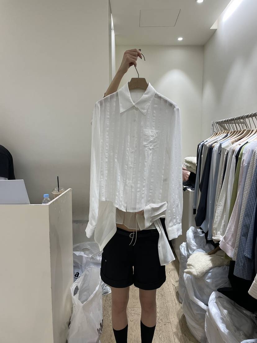 FLOWER-L韓國直郵實拍女裝新款職業人氣時尚推薦襯衫蕾絲衫FLOWER-L襯衫/蕾絲衫