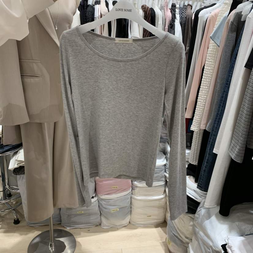 LOVE SOME韓國東大門代購女裝新品推薦職業人氣時尚長袖T恤LOVE SOME長袖T恤