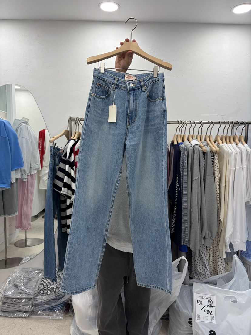 DELICATE韓國東大門代購女裝新款職業26春夏人氣時尚牛仔褲DELICATE牛仔褲