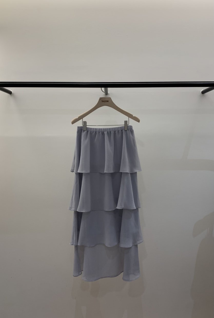 LA CREME韓國直郵實拍女裝新品職業時尚推薦休閑長裙雪紡LA CREME長裙