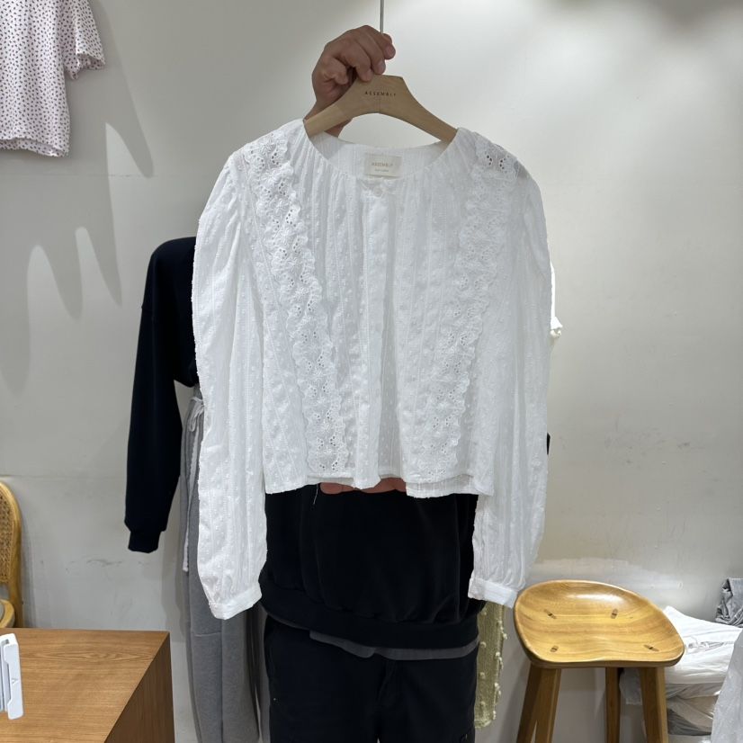 ASSEMBLY韓國直郵女裝新款時尚26春夏人氣職業襯衫蕾絲衫ASSEMBLY襯衫/蕾絲衫