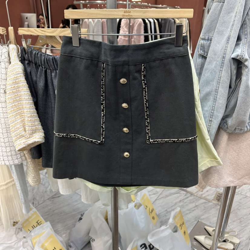 ABLESTUDIO韓國東大門直郵女裝新款推薦時尚職業熱賣短裙ABLESTUDIO短裙