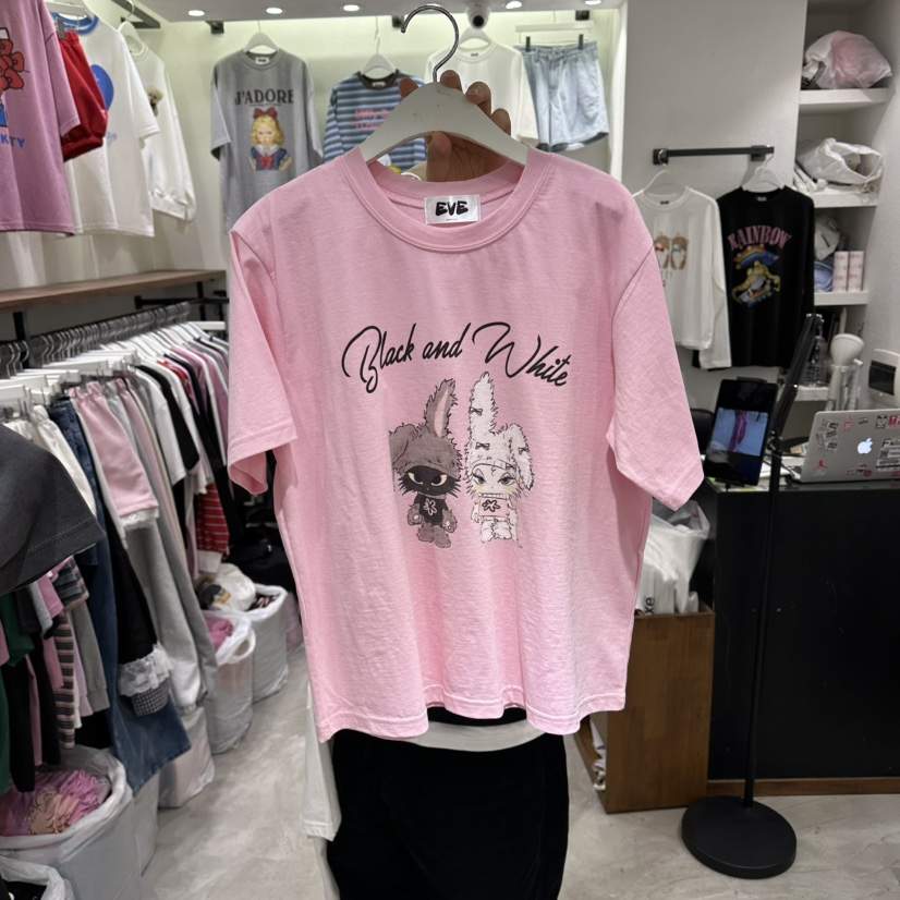 EVE韓國東大門直郵女士新品職業休閑時尚推薦熱賣人氣T恤EVET恤