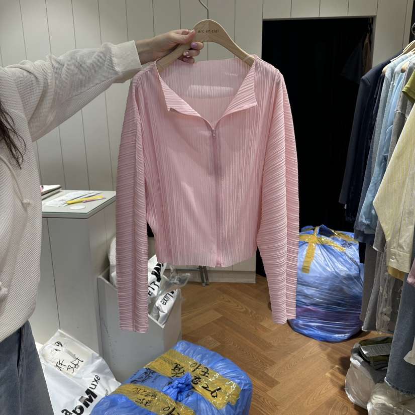 ARC韓國代購女士新品熱賣時尚休閑推薦人氣職業針織衫褶皺ARC EN CIEL針織衫