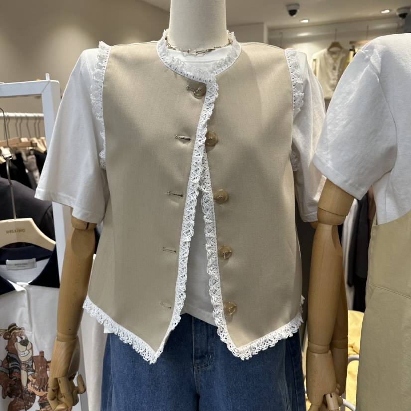 DELLING韓國東大門代購女裝新款熱賣休閑推薦時尚26春夏馬甲DELLING馬甲