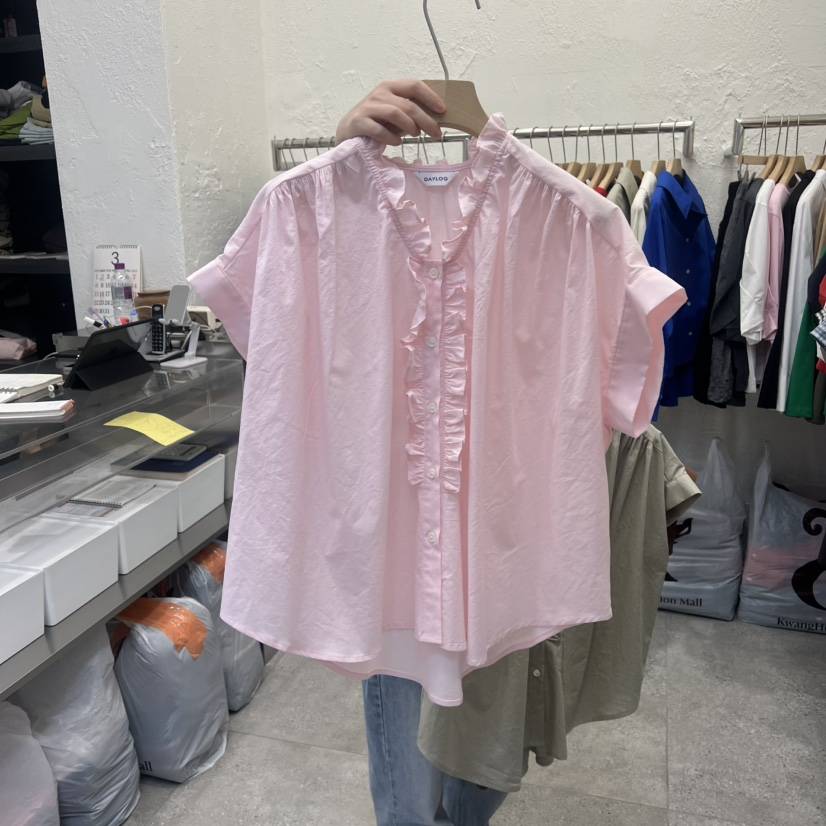 DA YLOG韓國直郵實拍女裝新品熱賣時尚推薦26春夏襯衫蕾絲衫DA YLOG襯衫/蕾絲衫