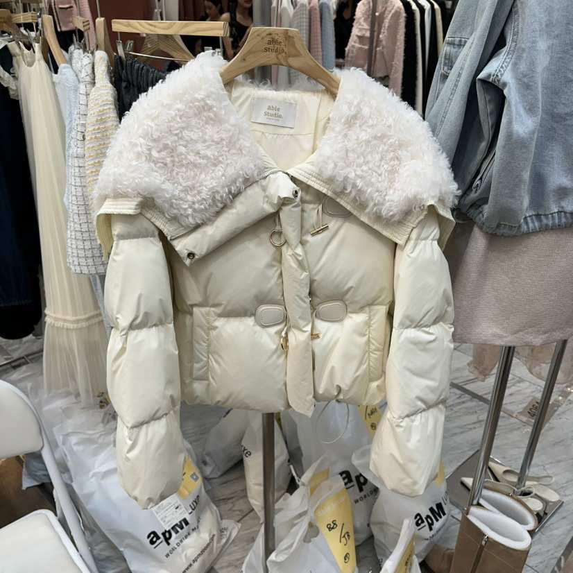 ABLESTUDIO韓國東大門直郵女士新品職業26春夏短款羽絨服ABLESTUDIO短款羽絨服