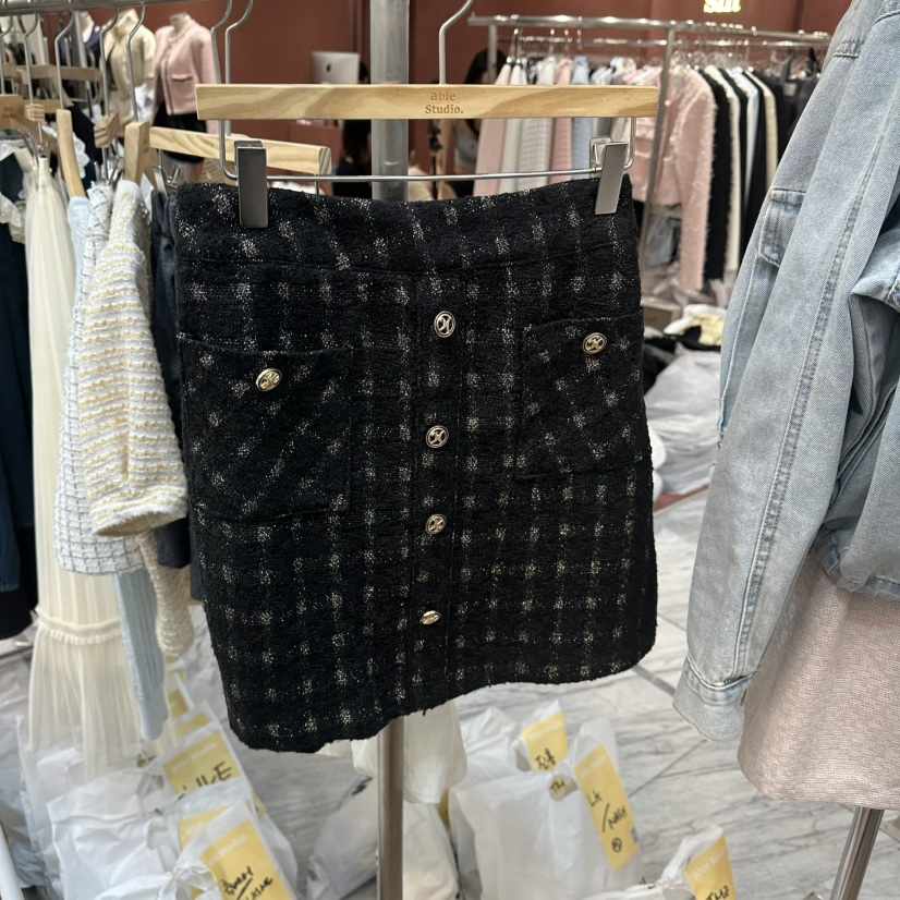 ABLESTUDIO韓國代購女裝新款人氣時尚熱賣休閑職業推薦短裙ABLESTUDIO短裙