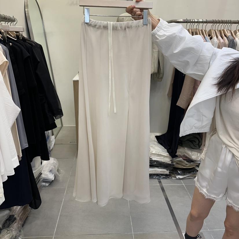 THE LOW韓國東大門代購女士新款時尚推薦休閑26春夏長裙雪紡THE LOW長裙