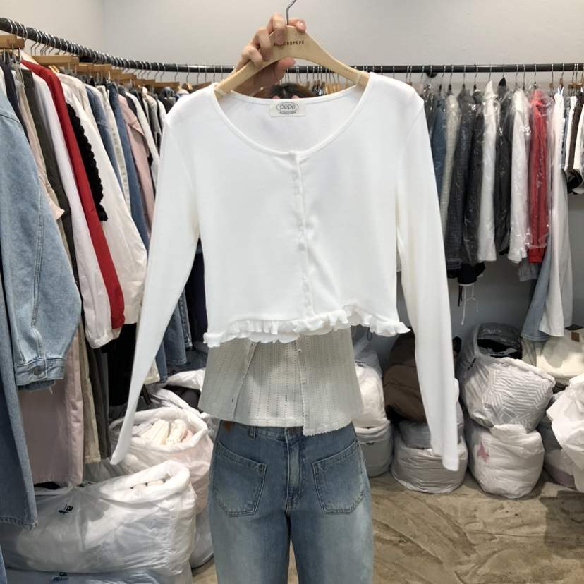 ALMOND PEPE韓國直郵實拍女士新品熱賣人氣長袖T恤羊毛衫ALMOND PEPE長袖T恤