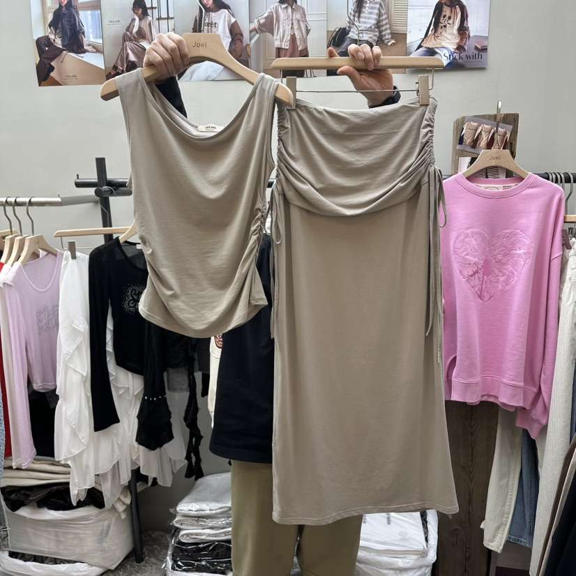 STICK WITH東大門直郵女士新款人氣真品26春夏套裝兩件套套裝STICK WITH套裝