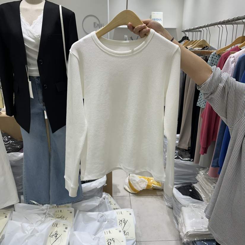 EN.U東大門直郵女士新品推薦26春夏休閑真品長袖T恤莫代爾EN.U長袖T恤