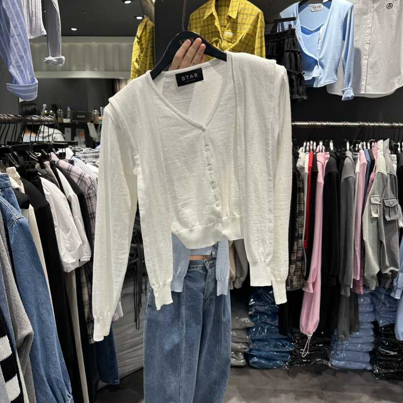 STAR-L東大門實拍女士新款熱賣26春夏真品推薦針織衫披肩STAR-L針織衫