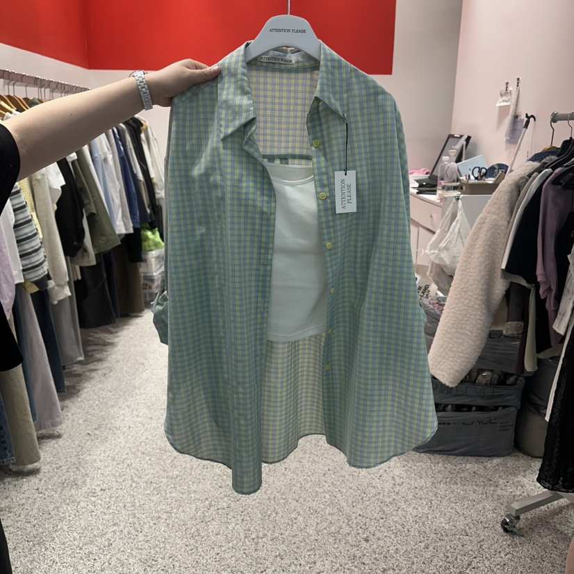 ATPZ韓國直郵女士新款26春夏熱賣推薦襯衫蕾絲衫不含吊帶ATTENTION PLEAES襯衫/蕾絲衫