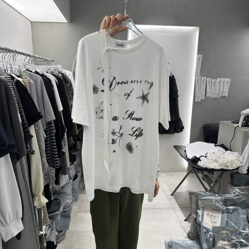 ANDE韓國代購女裝新品真品休閑熱賣時尚人氣職業26春夏T恤AndeT恤