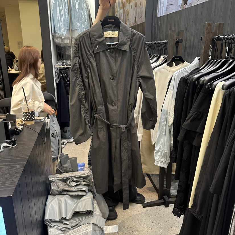 LE ETOILE韓國直郵實拍女裝新款26春夏職業長款風衣含腰帶Le etoile長款風衣