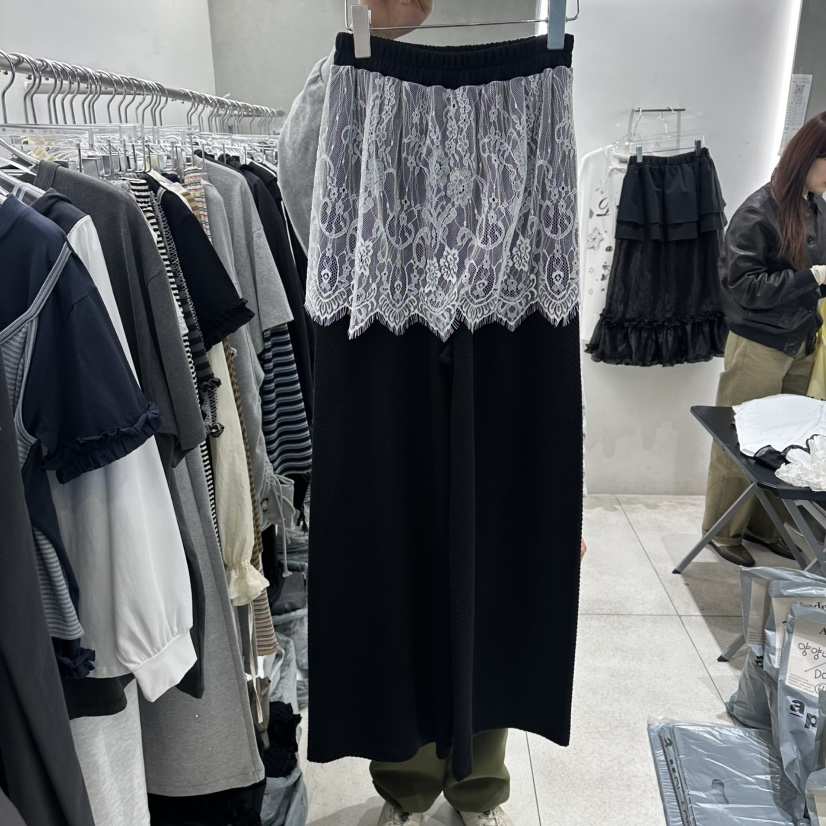 ANDE韓國直郵女士新款休閑推薦26春夏時尚職業熱賣裙褲蕾絲Ande裙褲