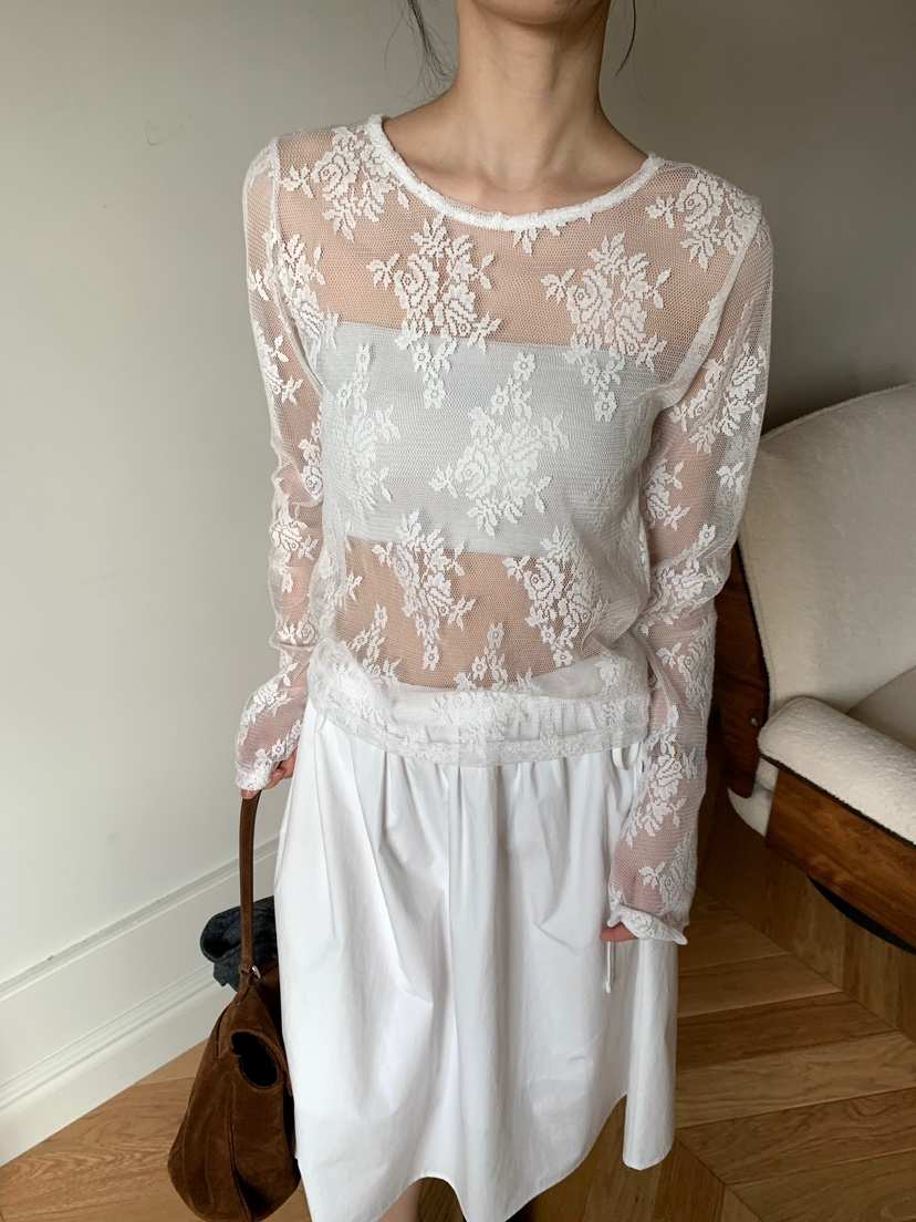 BLACK PIG韓國東大門直郵女裝新款時尚休閑人氣長袖T恤透明VIVIAN_LEE長袖T恤