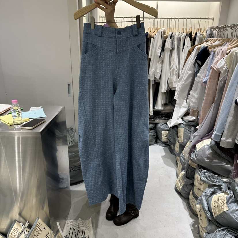 BERTHA韓國直郵女裝新款推薦26春夏時尚休閑休閑褲粗花呢BERTHA休閑褲