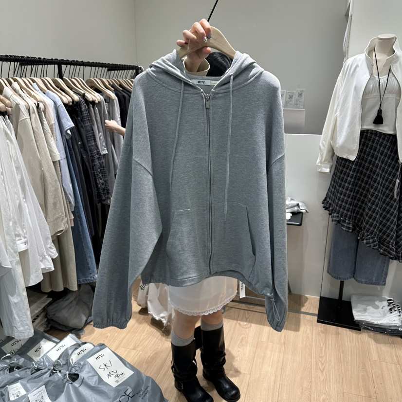 ORE-P韓國東大門直郵女士新品熱賣時尚人氣夾克系帶拉鏈ORE夾克